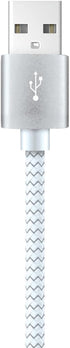 XYS-L10604B Charge and Sync USB to Lightning Braided Cable, 10 Ft. (White)...
