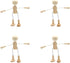 Exceart Wooden Pegs Wooden Pegs Peg Doll Supplies 4PCS Unfinished Wood Doll Shapeable Educational Crafts Toys Desktop Decoration for Kids DIY Pain...