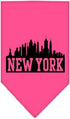 Mirage Pet Products New York Skyline Screen Print Bandana, Large, Bright Pink...