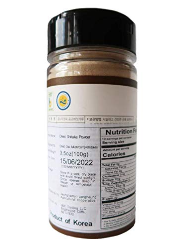 Dried Korean Shiitake Mushroom Powder(UMAMI POWDER), Nonghyup Shiitake Mushroom, 100g 3.5oz, Product of KOREA...