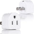 2 Prong to 3 Prong Adapter, Multi Plug Outlet Extender Splitter, 2 Prong Outlet Adapter for USA Wall Plugs for Household Appliances, Travel, Type ...