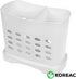 KOREAC_ Kitchen Storage Chopsticks Holder Basket for Dishwashers L6.3” X H5.3” X W3” Plastic Drain Rack/Capacity 2 Divided Compartments...