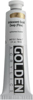 Heavy Body Acrylics by GOLDEN, Iridescent Gold Deep (Fine), 2 fl. oz. Tube, Professional Acrylic Paint, Semi-Opaque...