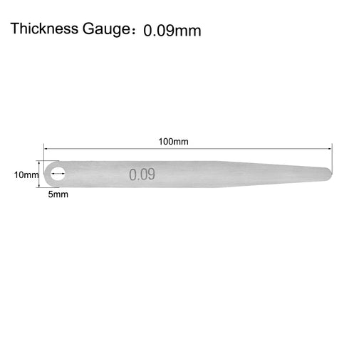 uxcell Metric Thickness Feeler Gauge 0.09mm Stainless Steel Measuring Tool for Gap Width 4pcs...