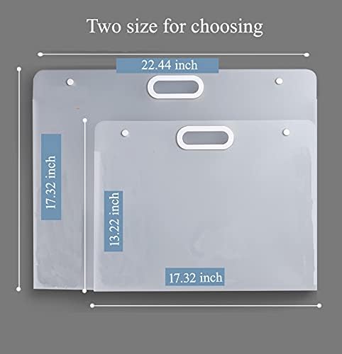Plastic Art Portfolio, Large Art Portfolio with Handles,Waterproof Portfolio Folder for Artwork, Arts Storage Case for Drawing Sketch Photography ...