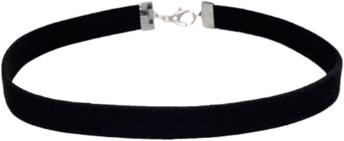 Classic Black Velvet Choker Necklace Gothic Stretch Collar Necklace Comfortable Ribbon Choker Necklace Cosplay Punk Jewelry for Women Girls...