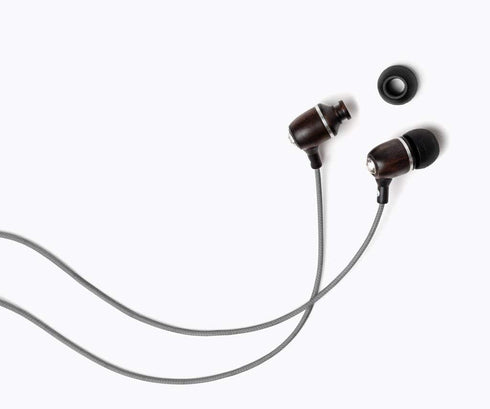 Symphonized Bling Premium Genuine Wood in-Ear Noise-isolating Headphones with Mic and Nylon Cable (Gray)...