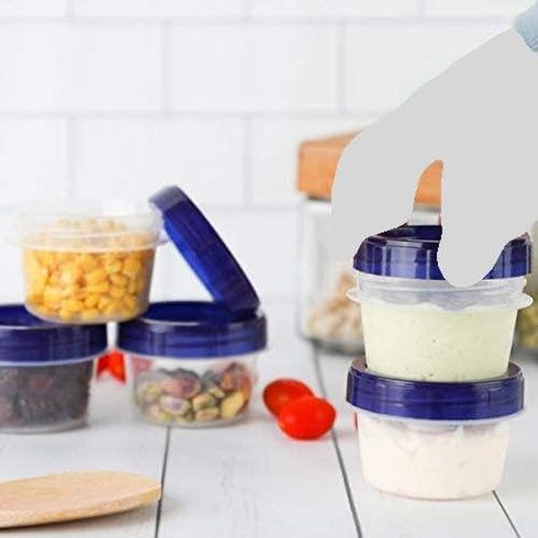 HomeyGear 6-Pack Twist Top Food Storage Containers | Leak-Proof, Airtight Storage Canisters with Screw & Seal Lids | BPA-Free, Stackable, Reusable...