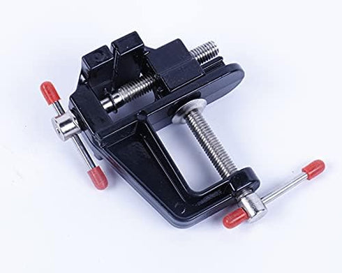 Mini Table Bench Vice Clamp for Jewelry Model Making DIY Repairs Modelling Painting and Crafting-Black (aluminum alloy)...