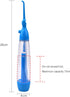Practical Portable Water Flosser Jet Cleaning Tooth Mouth Denture Cleaner Dental Hygiene Floss Dental Manual Oral Irrigator Blue...