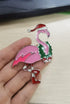 Christmas Flamingo Brooch Pin for Women Girls Fashion Enamel Pink Santa Animal Brooches Lapel Pins Cute Dress Accessories Holiday Xmas Party Jewel...