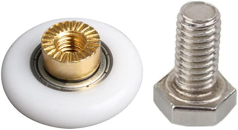 Shower Door Rollers Runners Wheels Replacement Part Bathroom Glass Door Runner Sliding Shower Door Roller Wheel 19mm x 5mm 4 Sets...