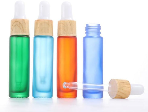 10 Pack 10ml Frosted Glass Dropper Bottle,Empty Refillable Dropper Bottle Travels Bottle for Essential Oils, Aromatherapy, Perfume,Cosmetic,Labora...