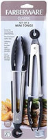 Farberware Classic Mini Nylon Tipped Tongs, Set Of 2, Black...
