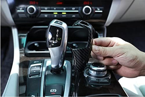 ABS Carbon Fiber Look Gear Shift Knob Trim Cover Fit for BMW 3 4 Series X3 X4 X5 X6 F10 F30 f32...