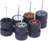Sliver Wheels Rims Tires Set Alloy 1:64 Wheels,Scale Alloy Wheels Rubber Tires,Model Alloy and Accessories Tires Wheel Rubber...