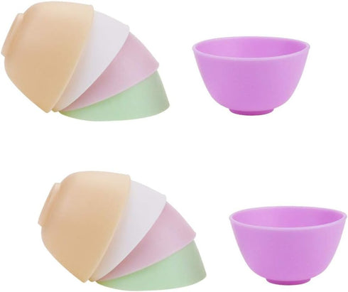 BILLIOTEAM 10 PCS Multi colorful Silicone Mixing Bowl,Reusable Prep and Serve Bowls Condiment Bowls Facial Mask Bowl for Skincare,DIY Craft,Resin,...