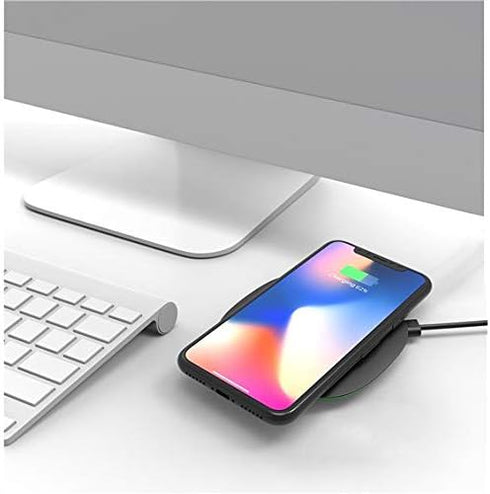 Emerson Wireless 10W Fast Wireless Charger with Breathing Light, Compatible with iPhone Xs MAX/XR/XS/X/8/8 Plus, Galaxy S10/S10 Plus/S10E/S9, and ...