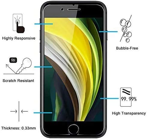 NEW'C [3 Pack Designed foriPhone SE 2022. iPhone SE 2020 Screen Protector Tempered Glass, Case Friendly Anti Scratch Bubble Free Ultra Resistant.....