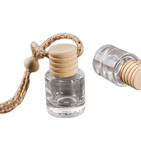 ConStore 10pcs Car Hanging Glass Pendant Perfume Aromatherapy Bottle Refillable Hanging Diffuser Air Fresher Ornament Vials...