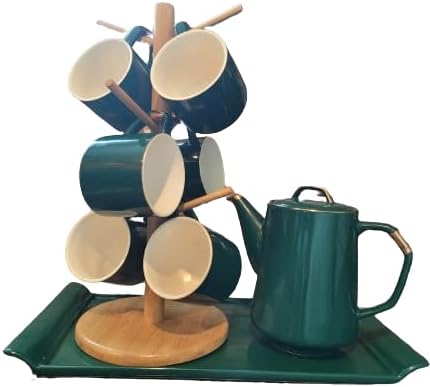 Coffee Cup Mug Holder Stand Coffee Mug Countertop Mug Tree Coffee Cup Holder Thick Base Tee Cup Mug Holder With 6 Hooks Mug Stand Space Saver For ...