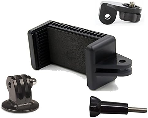 | Universal Smartphone Holder w/GoPro Style Mount Attachment, Tripod Adapter & Screw Adapter for Any Phone. Connect Your Smartphone to Any GoPro M...