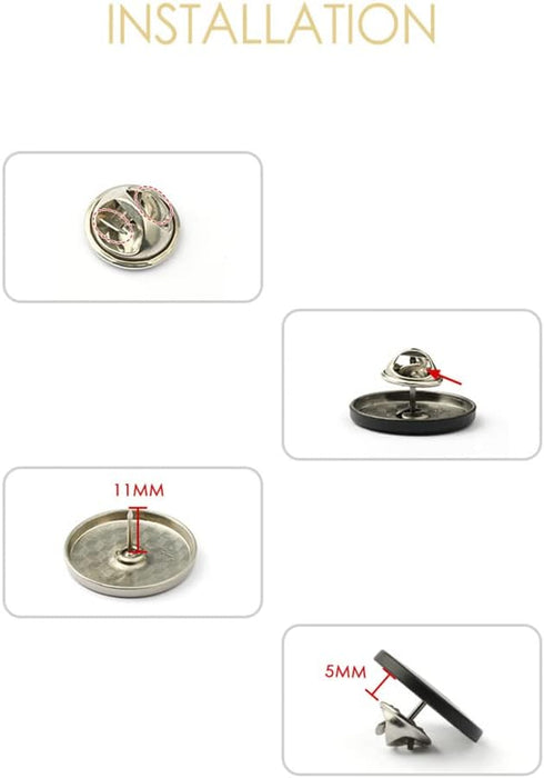 MAHAVIMOKSA 10pcs Texture Surface Metal Buttons Pins No Sew & No Tools Instant Replacement Snap Tack Button for Craft Clothing Coat Pant Bag Purse...