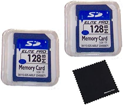 2 Pack 128mb Memory Cards Compatible with 128 MB SD Cards, 2 Pack Memory Cards and Cases w/Built to Last! Microfiber Cloth, Compatible with All SD...