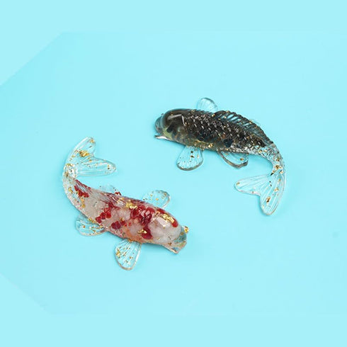 Opexicos 4Pcs Decorative Crystal Gravel Drop Glue Fish Shape Small Ornaments Gift Ornaments Fish Tank Aquarium Pool...