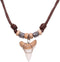 BlueRica Shark Tooth on Adjustable Brown Cord Necklace (3L)...