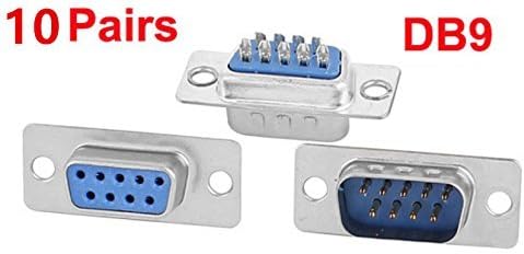 XJSXZC Computer DB Male Female Solder Type Adapter D-SUB Connector 10 Pairs (DB9)...