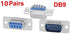 XJSXZC Computer DB Male Female Solder Type Adapter D-SUB Connector 10 Pairs (DB9)...
