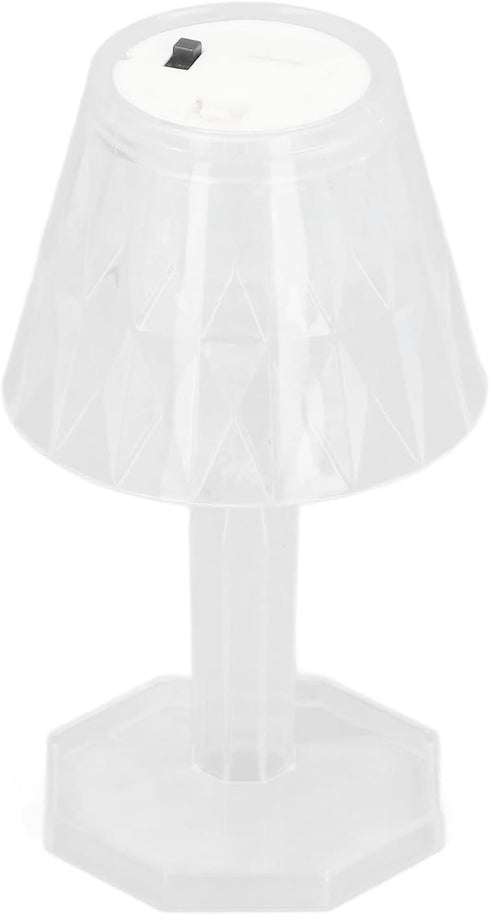 Walfront Crystal Table Lamp, Bedside Lamp Bedside Bed Night Light Plastic Pretty Effects for Bedroom Home(Pure White)...