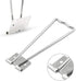 Jersvimc 4Pcs Silver Frame Easel Back Stand, Iron Picture Holder Stand Metal Photo Easel Stand Cardboard Easel Backs with Screwdriver and Screws f...