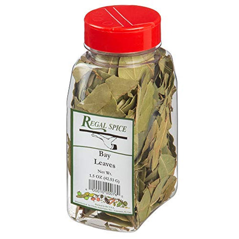 Regal Whole Bay Leaves Spice - Dried Bay Leaf Herb to Add Strong And Tangy Flavor to Your Dishes ( Laurel and Bay Leaves 1.5 oz Small Container fo...