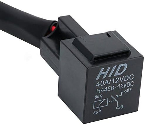 O-NEX HID Relay Harness 40A 12V 35W/55W Heavy Duty Universal for H1 H3 H7 H10 H11 9005 9006 9145 5202 880 Xenon HID Battery Wiring Kit...