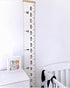 Kids Growth Chart, Wood Frame Fabric Canvas Height Measurement Ruler from Baby to Adult for Child's Room Decoration 7.9 x 79in (7.9 x 79in, White ...