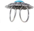 Western Concho Scarf Slide Western Ring 24MM Boho (Turquoise)...