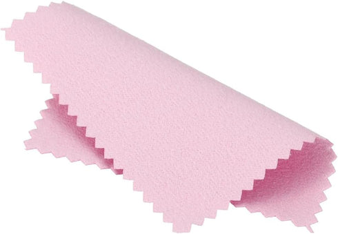 50pcs Jewelry Cleaning Cloth Pink Polishing Cloth for Sterling Silver Gold Platinum Small Polish Cloth 8x8cm...