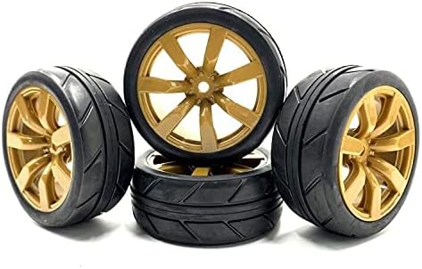 1/10 Scale OnRoad Rubber Tires & Wheels Rims Hex Hub 12mm(no glued) for RC Touring Car Tyre(4pcs/Set)...