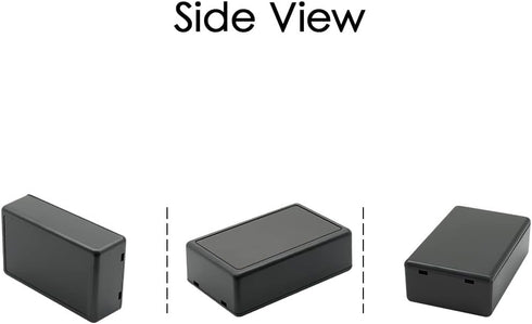 LeMotech Project Box 10 Pieces ABS Plastic Electrical Project Case Small Junction Box for Electronics Black 3.15 x 1.97 x 1.02 inch (80 x 50x 26 m...