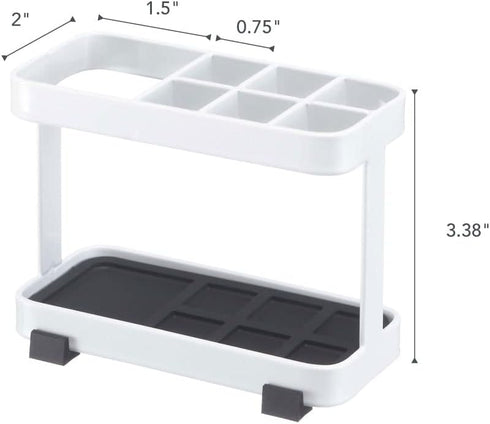 YAMAZAKI home 6802 Toothbrush and Toothpaste Holder for Bathroom Countertop, One Size, White...