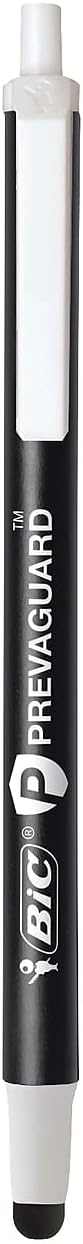 BIC PrevaGuard Clic Stic Ballpoint Pen & Stylus, With Built-in Protection To Suppress Bacteria Growth, Medium Point (1.0mm), Black, 12-Count......