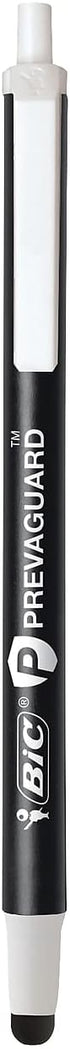 BIC PrevaGuard Clic Stic Ballpoint Pen & Stylus, With Built-in Protection To Suppress Bacteria Growth, Medium Point (1.0mm), Black, 12-Count......