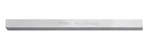 Accusize Industrial Tools 3/8'' x 3/8'' x 6'' (Width x Height x Oal) H.S.S. Plus 5% Cobalt Lathe Tool Bit, 5095-0120...