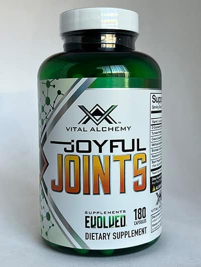 Joyful Joints by Vital Alchemy |Highest Grade Glucosamine, Turmeric, MSM, Bromelain, Hyaluronic Acid,Cissus, MSM,Bioperine Highest Potent Joint He...