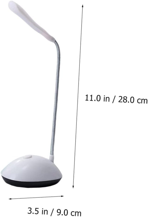 Foldable Table Lamp, White, Plastic, Battery Powered, LED, Desk Lamp for Reading...