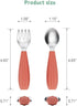 6 Pieces Toddler Utensils, 3 Toddler Forks and 3 Spoons, Silverware Set with Food Grade Silicone Handle, Children Safe Flatware, Self-Feeding Stai...