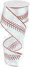 Craig Bachman 2.5" Baseball Stitching Ribbon (10 Yards) Sports Craft Floral Arrangement Gift Wrapping Wired Edge Ribbon...