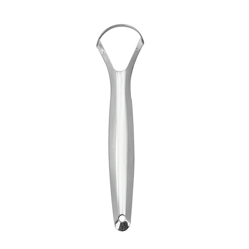 Silver Tartar Removal Tool Oral Tongue Scraper Cleaner Portable Non-slip Handle Tongue Brushes, Scrapers and Cleaners...